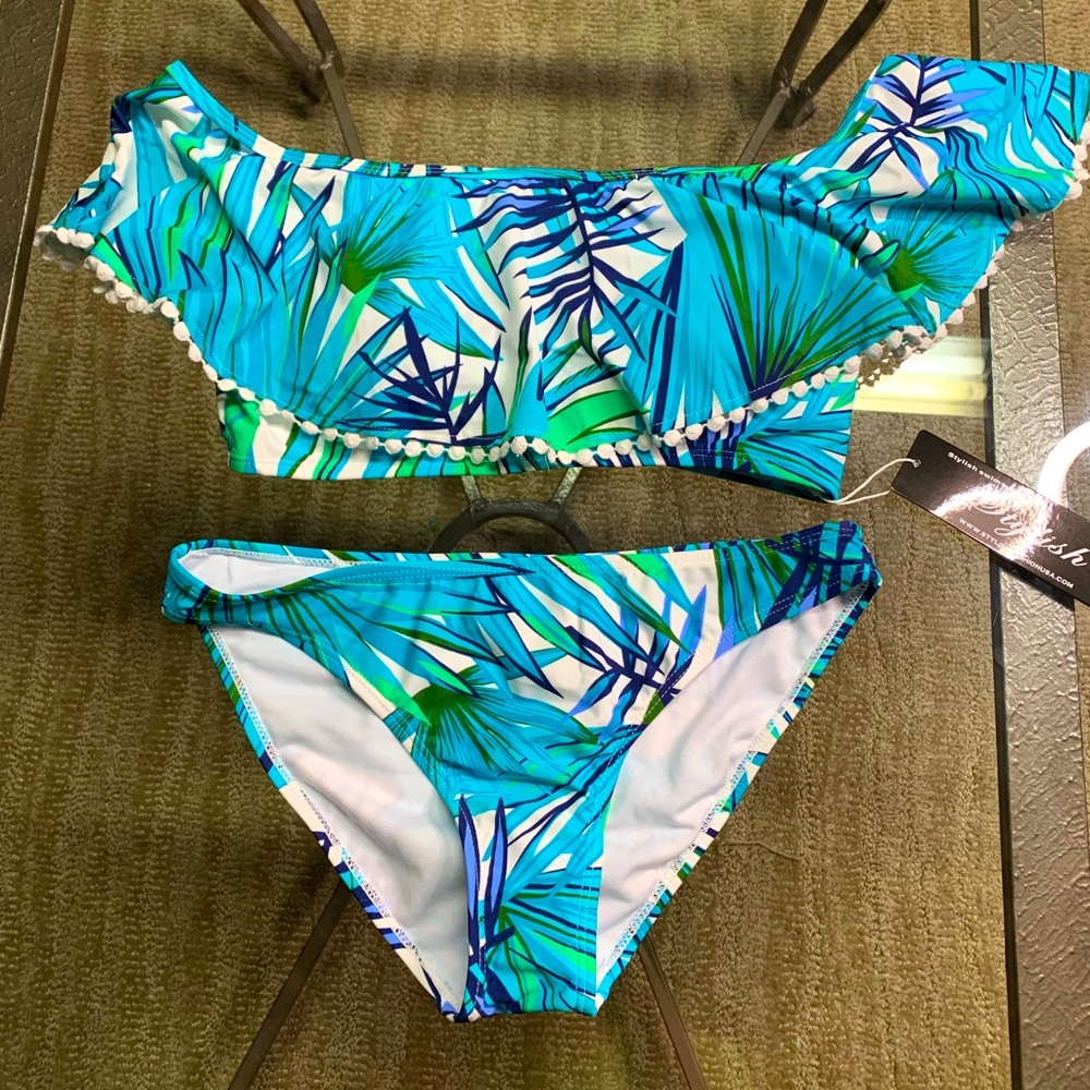 NWT Tropical Print Bikini Set